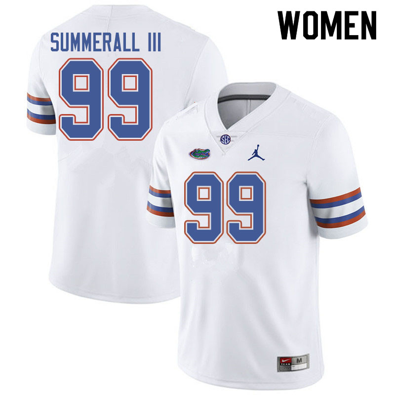 Jordan Brand Women #99 Lloyd Summerall III Florida Gators College Football Jerseys Sale-White